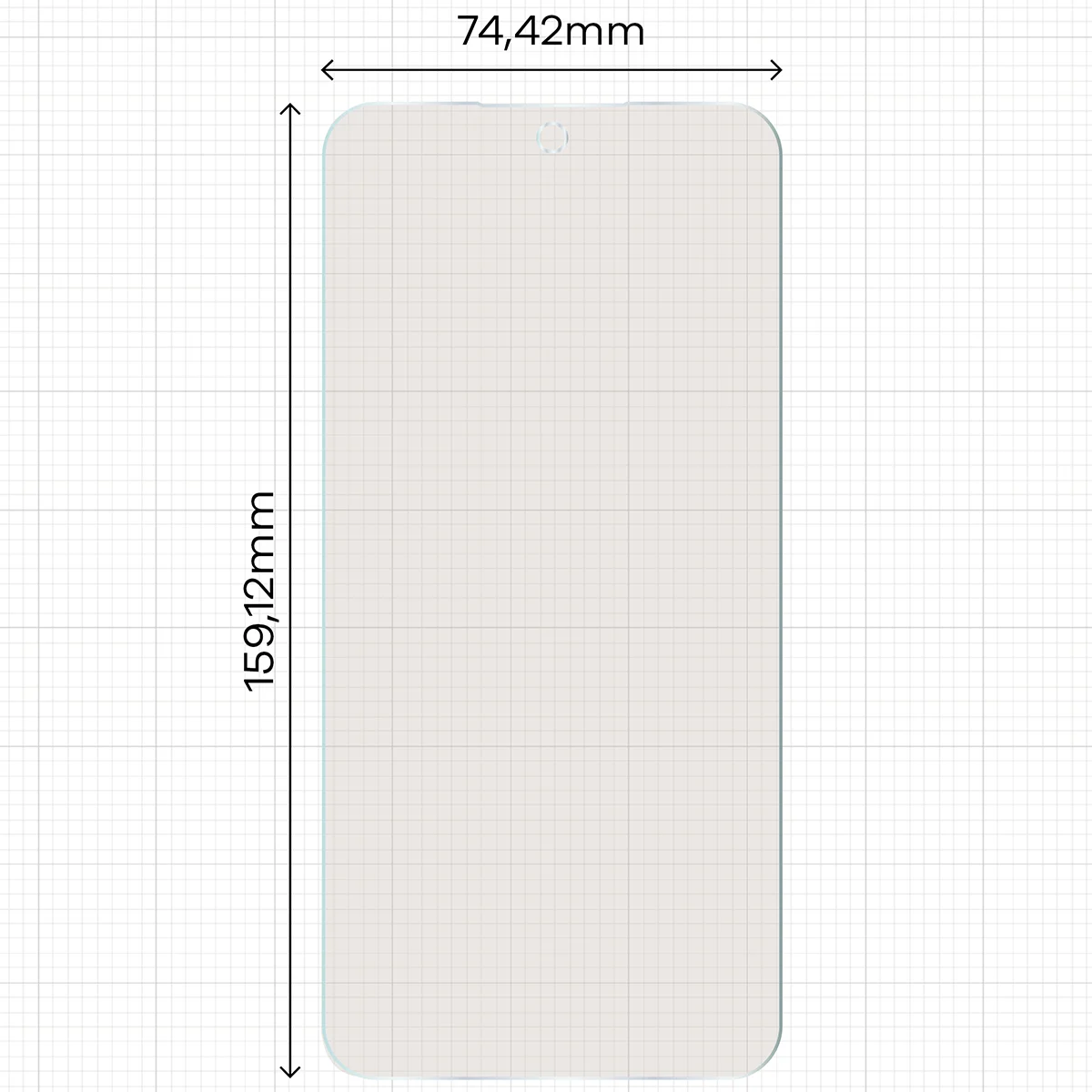 Wymiary folii na miarce dla Galaxy A37 5G