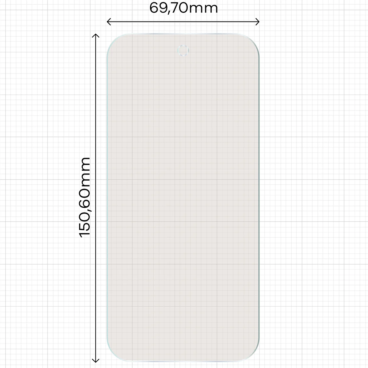 Wymiary folii na miarce dla Google Pixel 10a