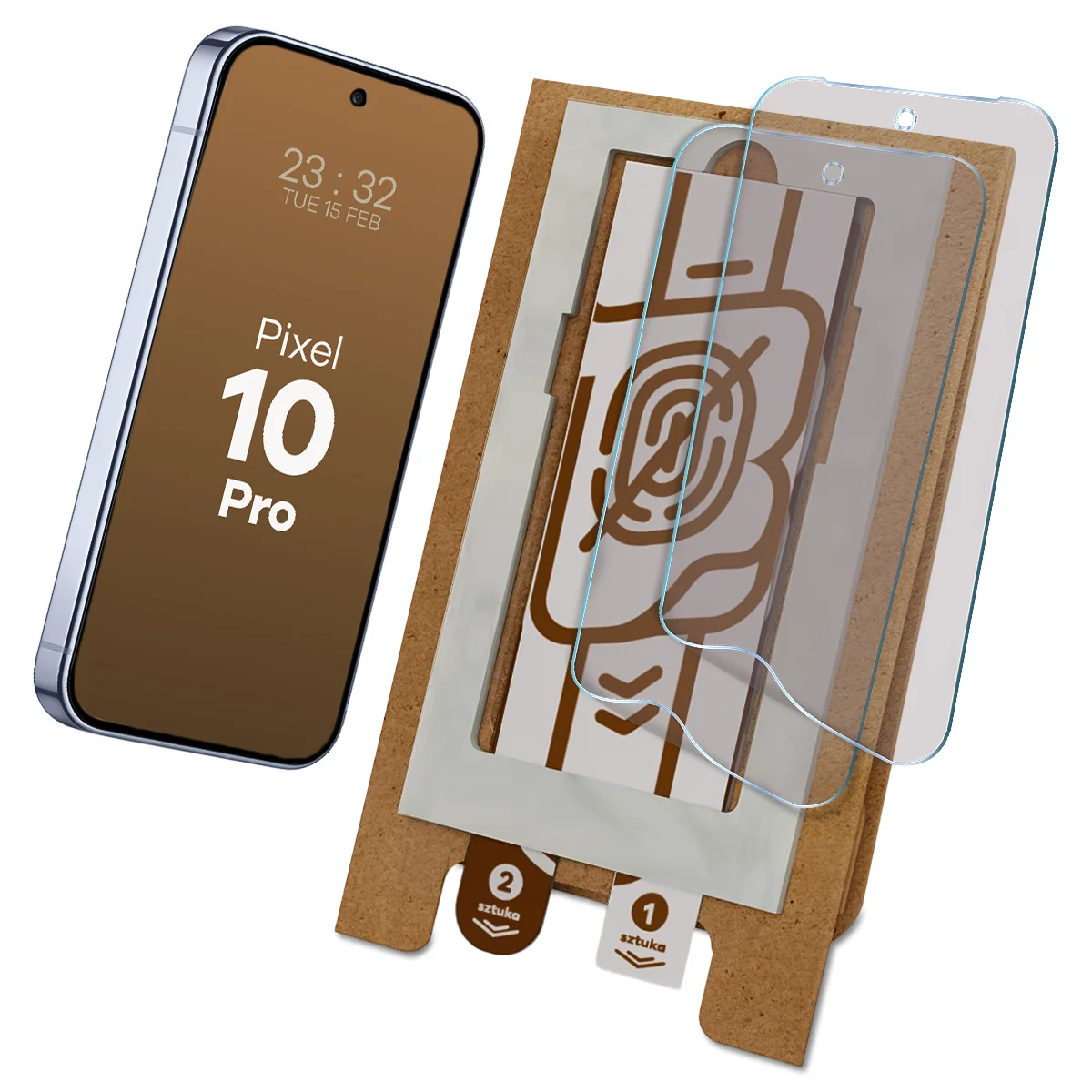 Aplikator Bizon Eplikator Film Matte do łatwej aplikacji ochrony ekranu dla Google Pixel 10 Pro