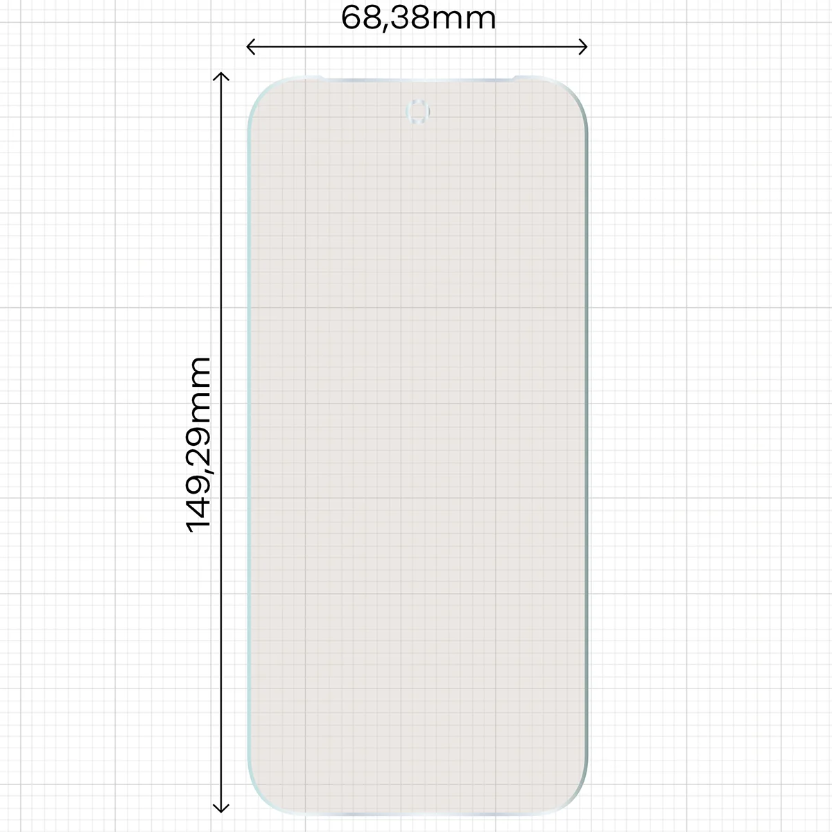Wymiary folii na miarce dla Google Pixel 10 Pro