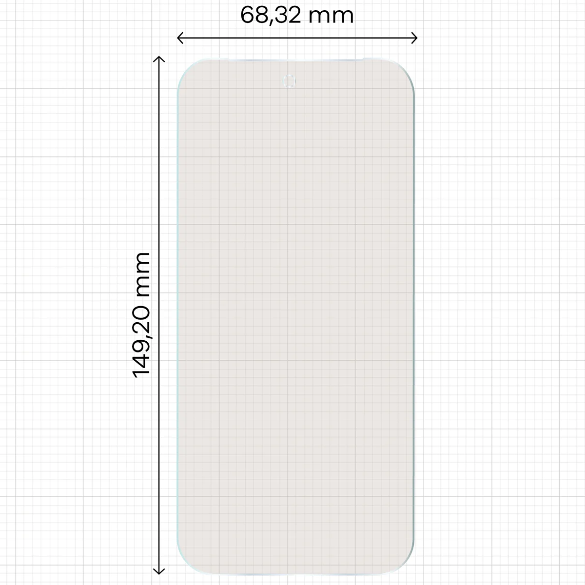 Wymiary folii na miarce dla Google Pixel 10