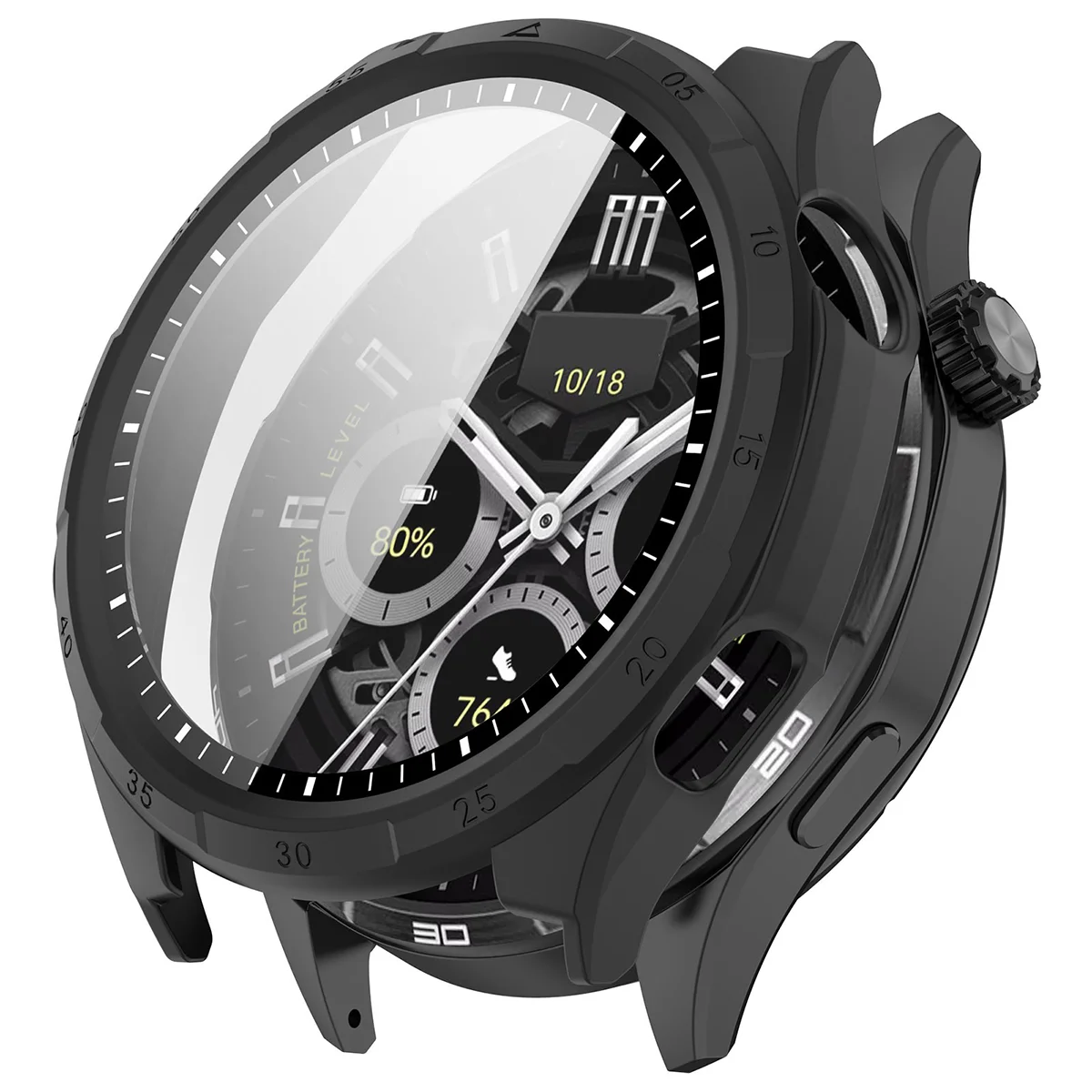 Wizualizacja nakładania etui Bizon Case Watch Adamo do Honor Watch 6 / Plus