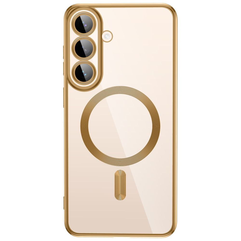 Etui Tech-Protect MagFlex z osłoną obiektywów do Galaxy S26 FE, Shiny Gold (przezroczysto-złoty)