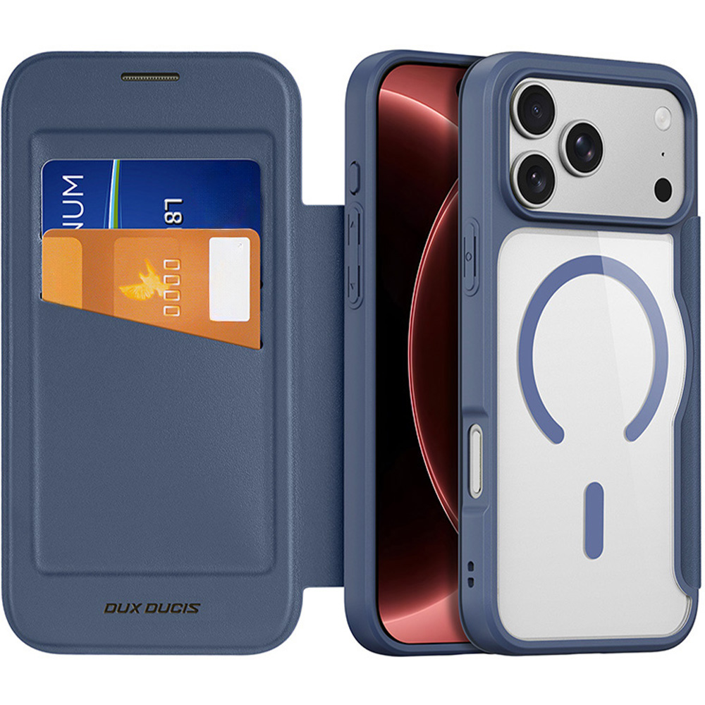 Etui Dux Ducis Skin X Pro Magnetic do iPhone 18 Pro / 17 Pro, Blue (przezroczysto-niebieski)