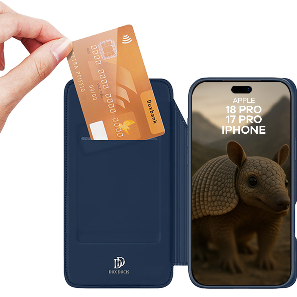 Etui z klapką Dux Ducis Skin Pro do iPhone 18 Pro / 17 Pro, Blue (granatowy)