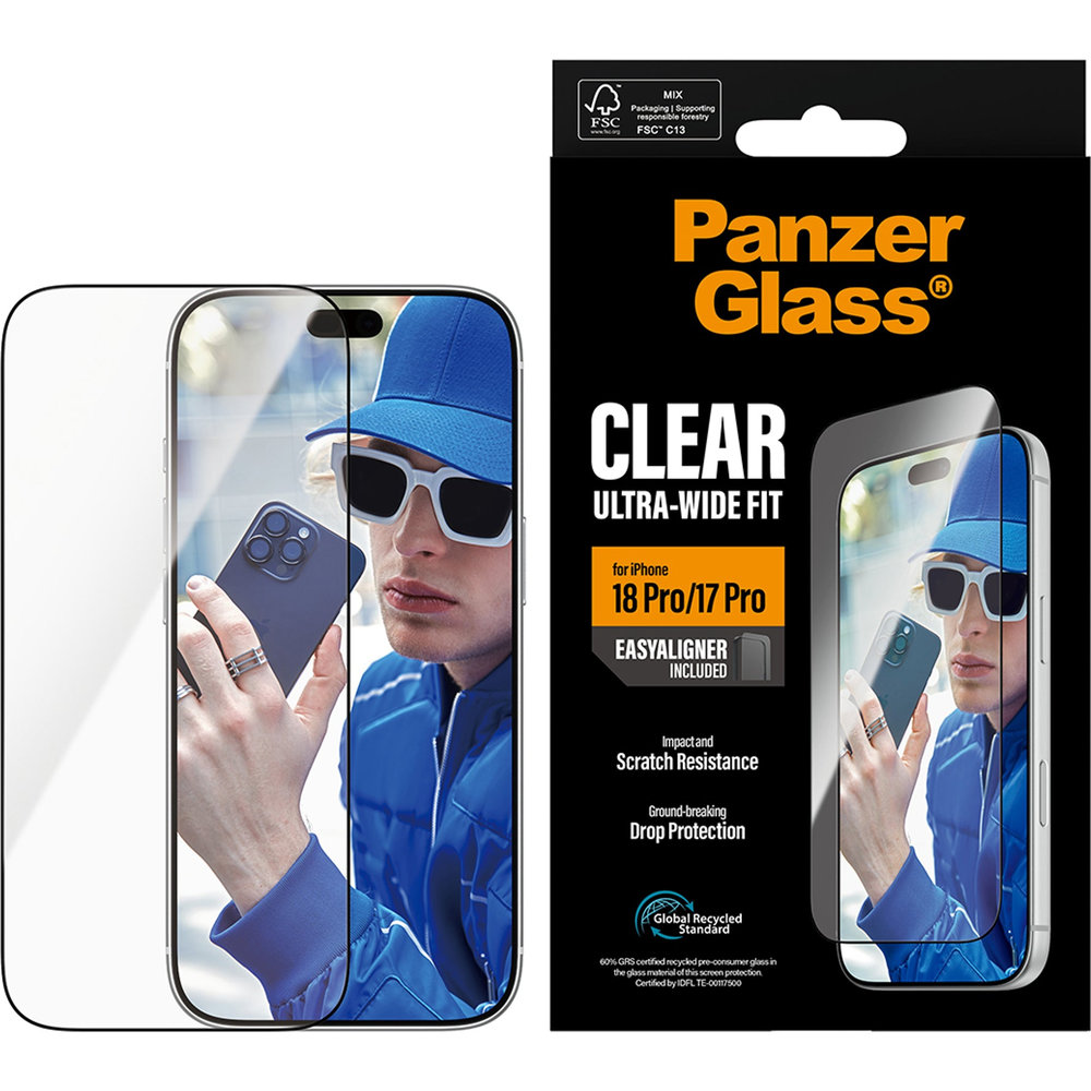 Szkło hartowane PanzerGlass Ultra-Wide Fit do iPhone 18 Pro / 17 Pro