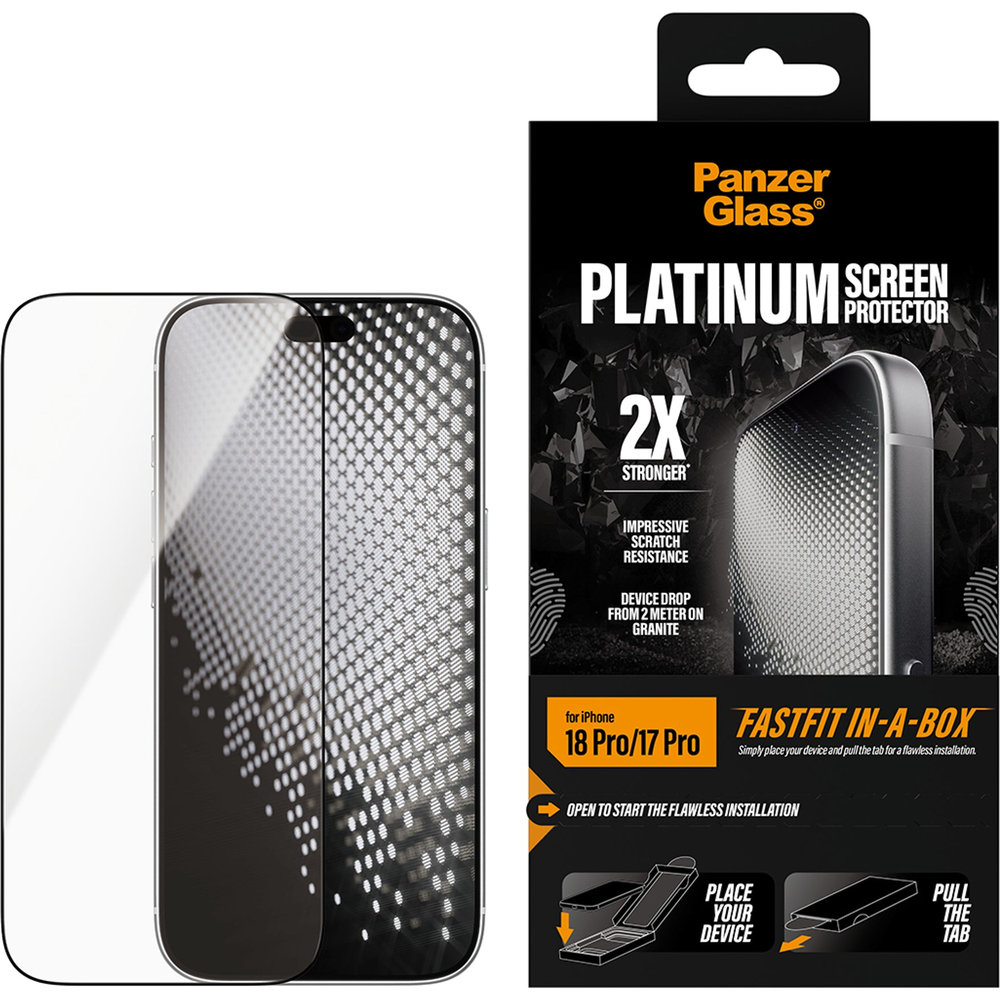 PanzerGlass Platinum Screen Protector, precyzyjne dopasowanie szkła do etui ochronnego