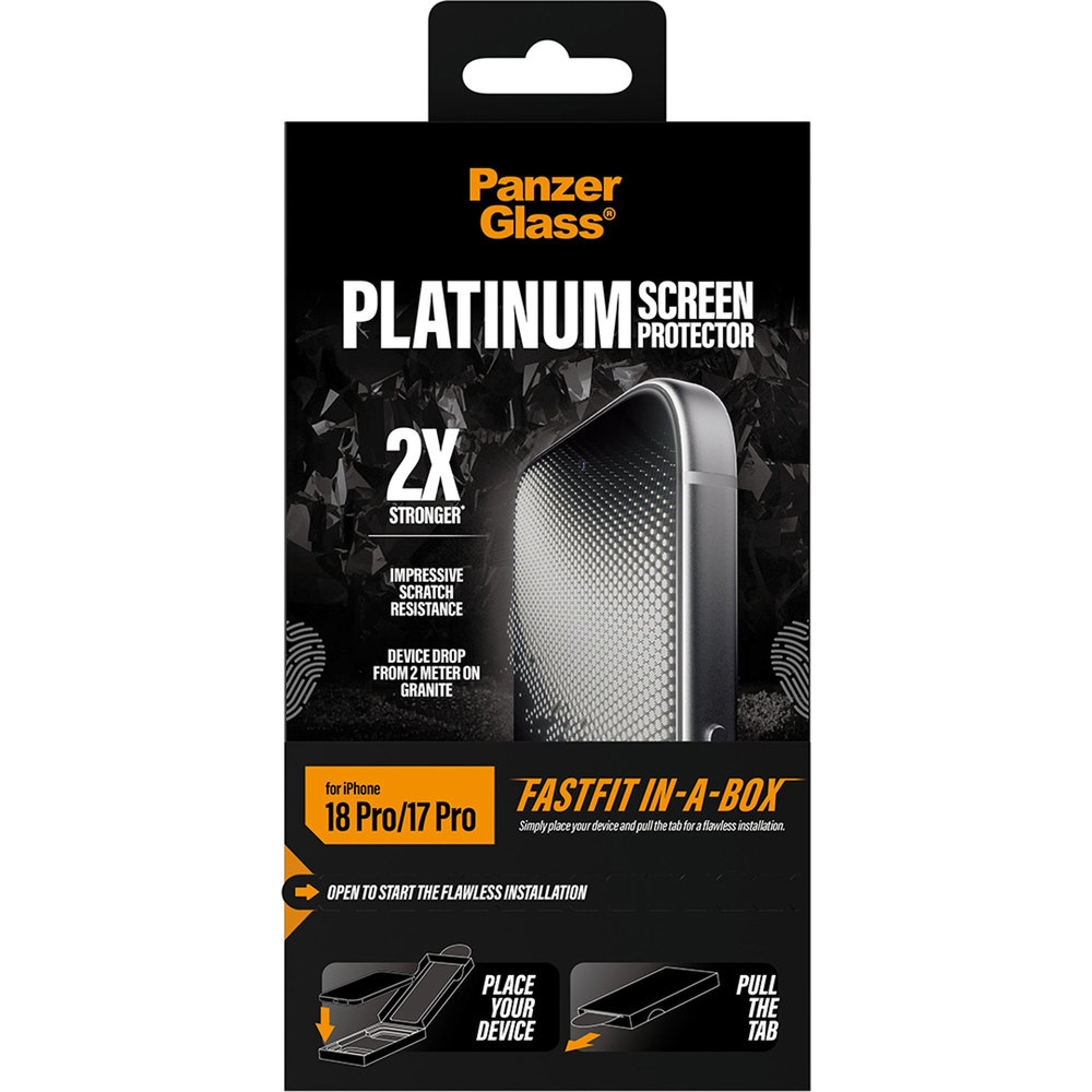 PanzerGlass Platinum Screen Protector, szybka aplikacja szkła bez kurzu precyzyjna