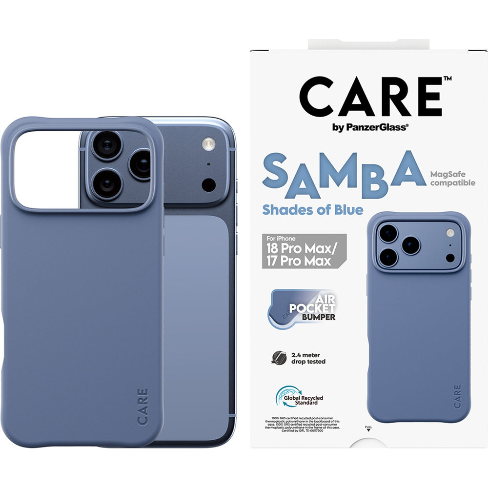Etui CARE by PanzerGlass Samba Case do MagSafe do iPhone 18 Pro Max / 17 Pro Max, Shades of Blue (niebieski)