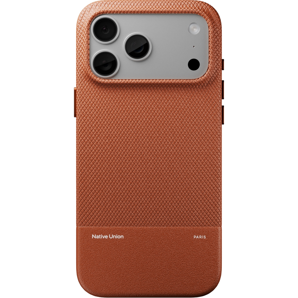 Nowoczesny design etui Native Union (Re)Classic Case do iPhone 18 Pro Max, Tan (pomarańczowy)