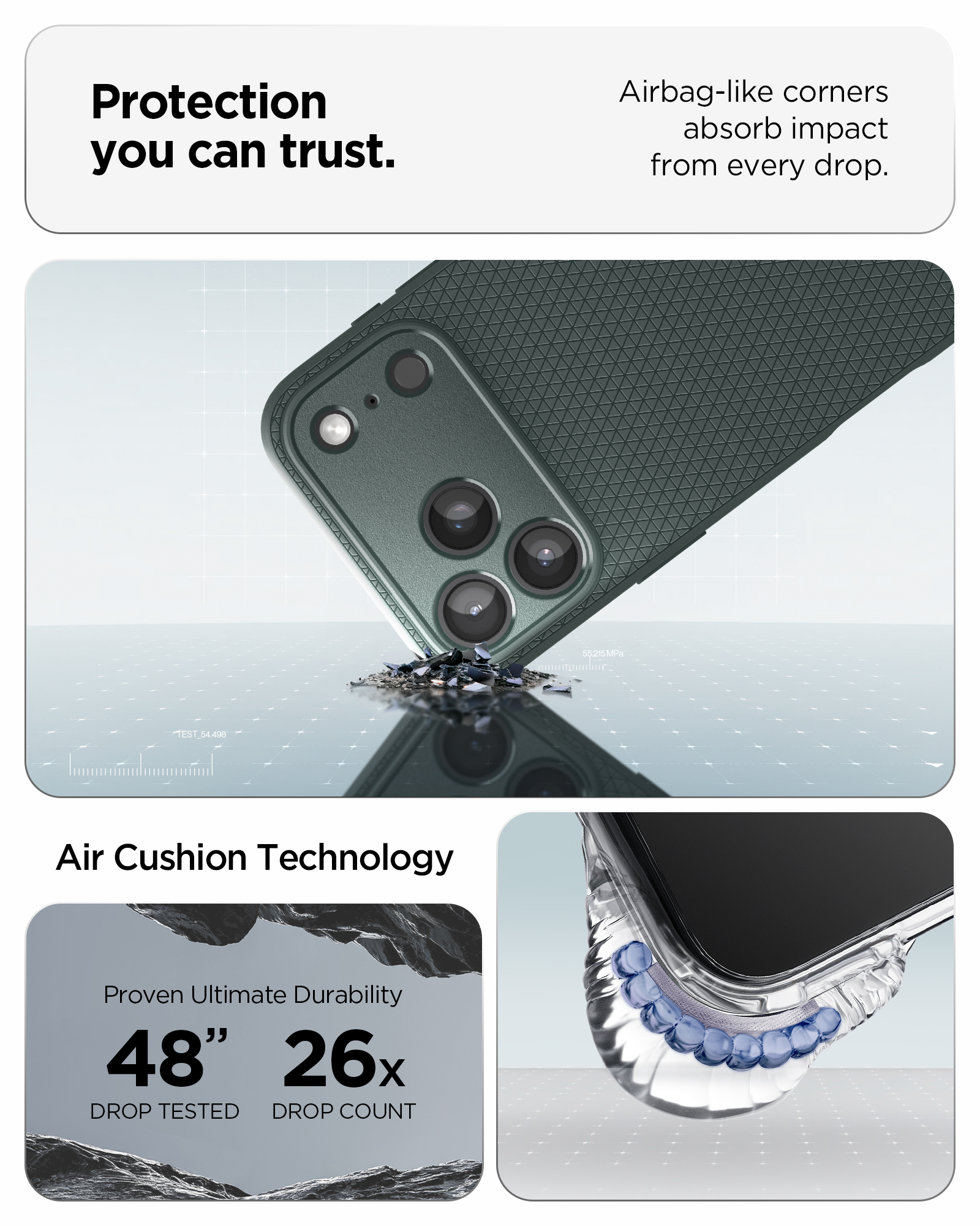 Etui Spigen Liquid Air do iPhone 18 Pro, Abyss Green (zielony)