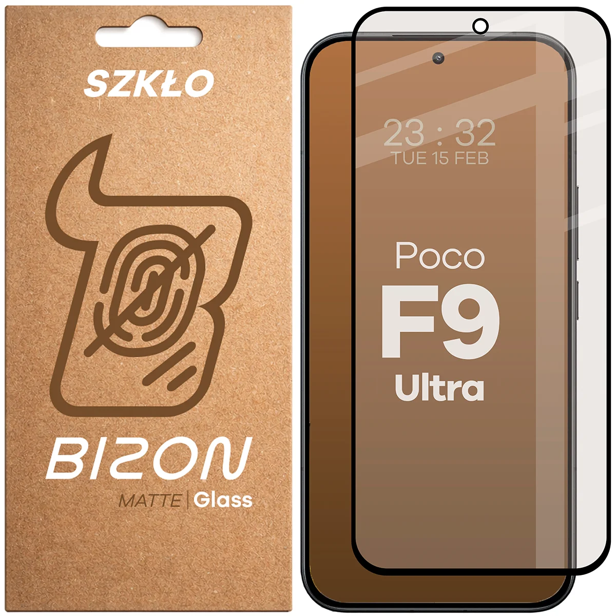 Szkło matowe na ekran Bizon Glass Matte do Xiaomi POCO F9 Ultra, 1 sztuka