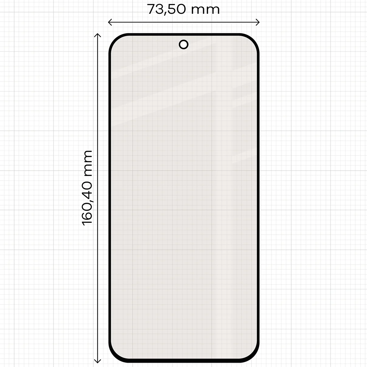Miarka z wymiarami szkła matowego Bizon Glass Matte do Xiaomi POCO F9 Ultra
