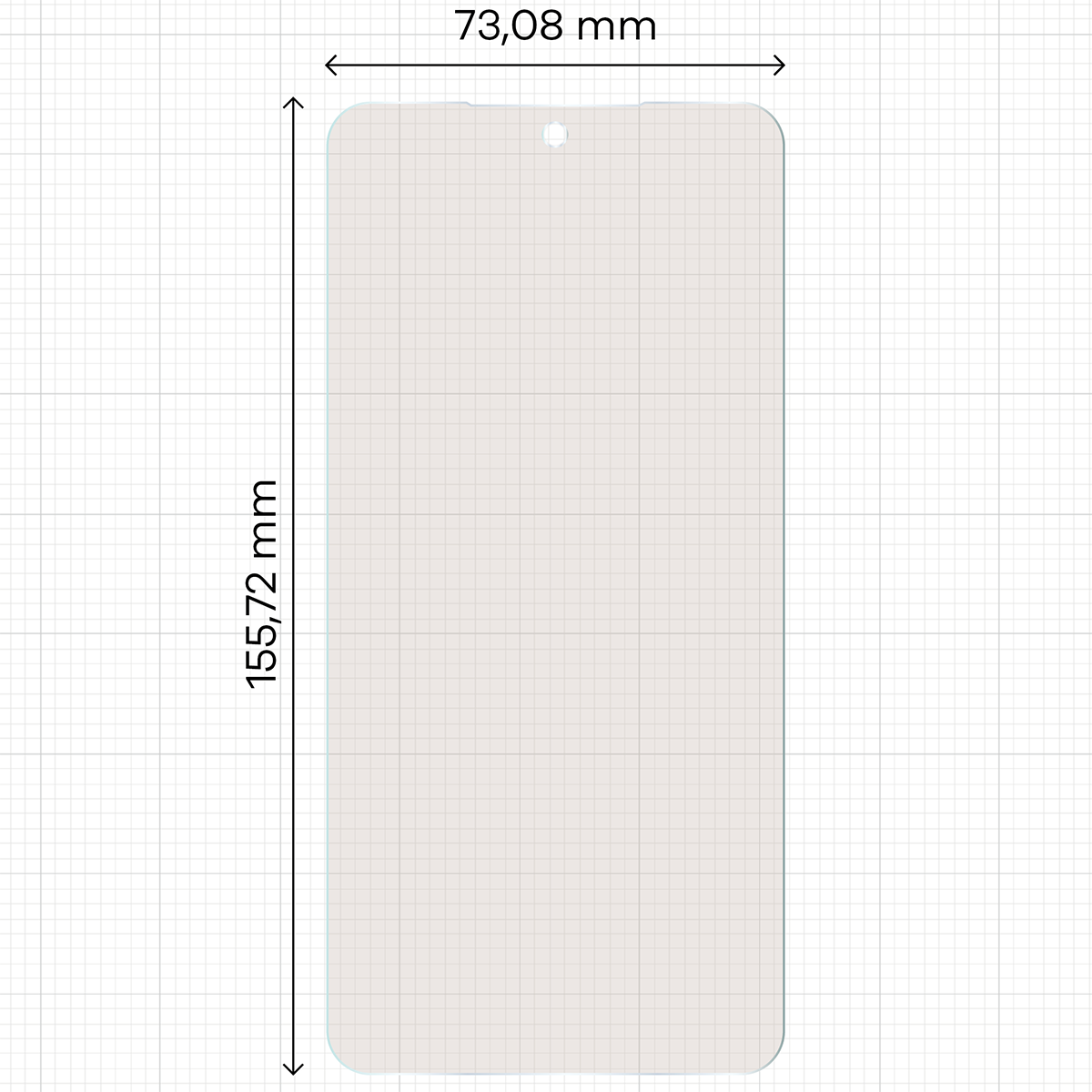 Wymiary folii na miarce dla Galaxy S26 Plus