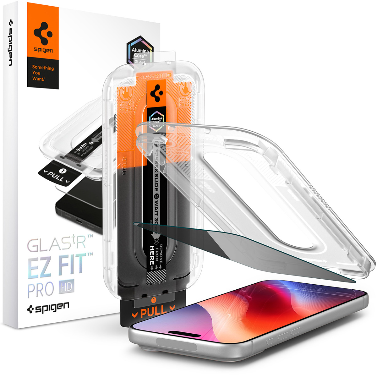 Szkło hartowane prywatyzujące Spigen Glas.tR EZ Fit Pro Privacy (Alumina Core) 1-Pack z ramką aplikacyjną do iPhone 18 Pro Max