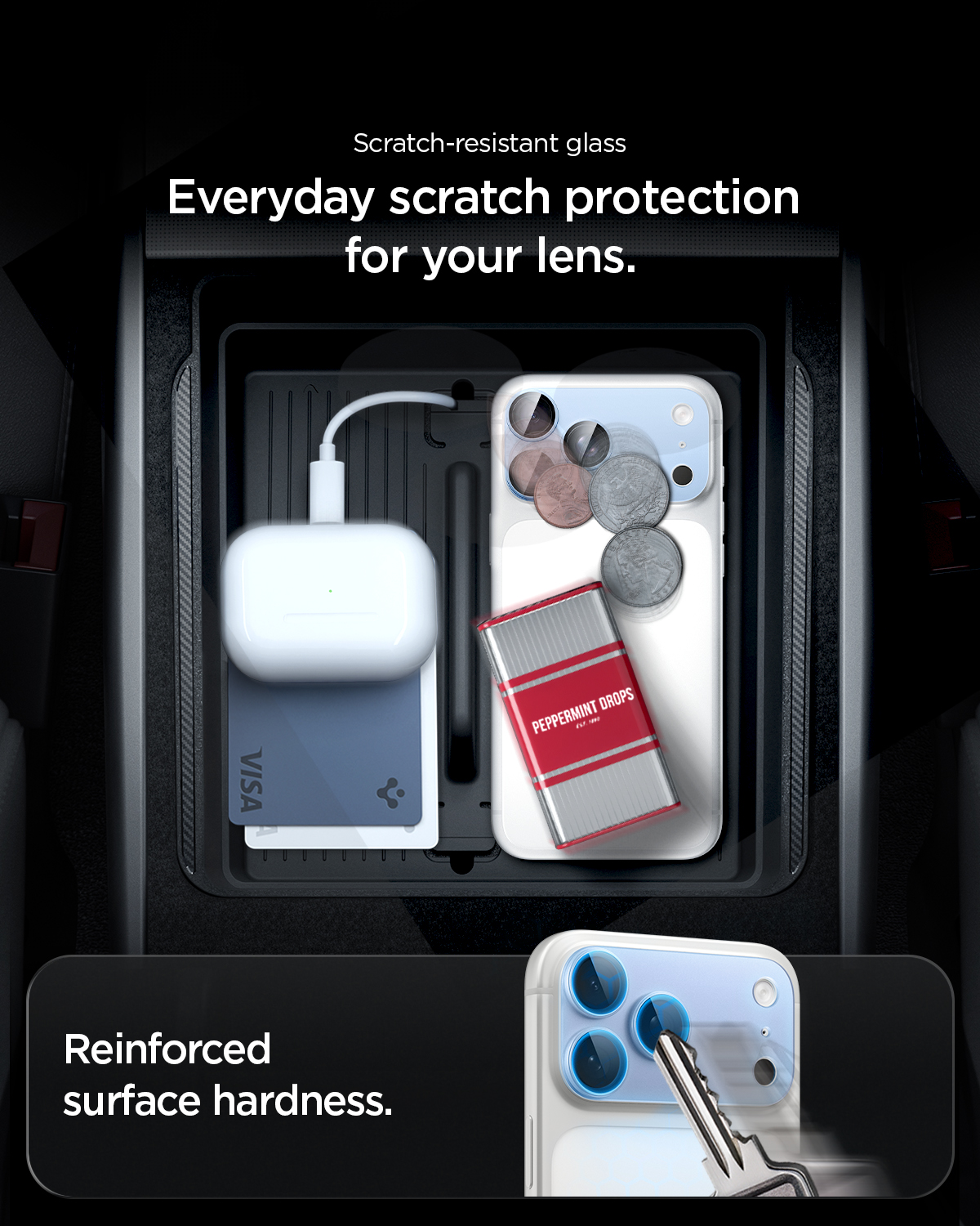 Szkło na aparat Spigen Glas.tR Ez Fit Optik Pro XL 1-Pack iPhone 18 Pro, Light Blue (niebieski)