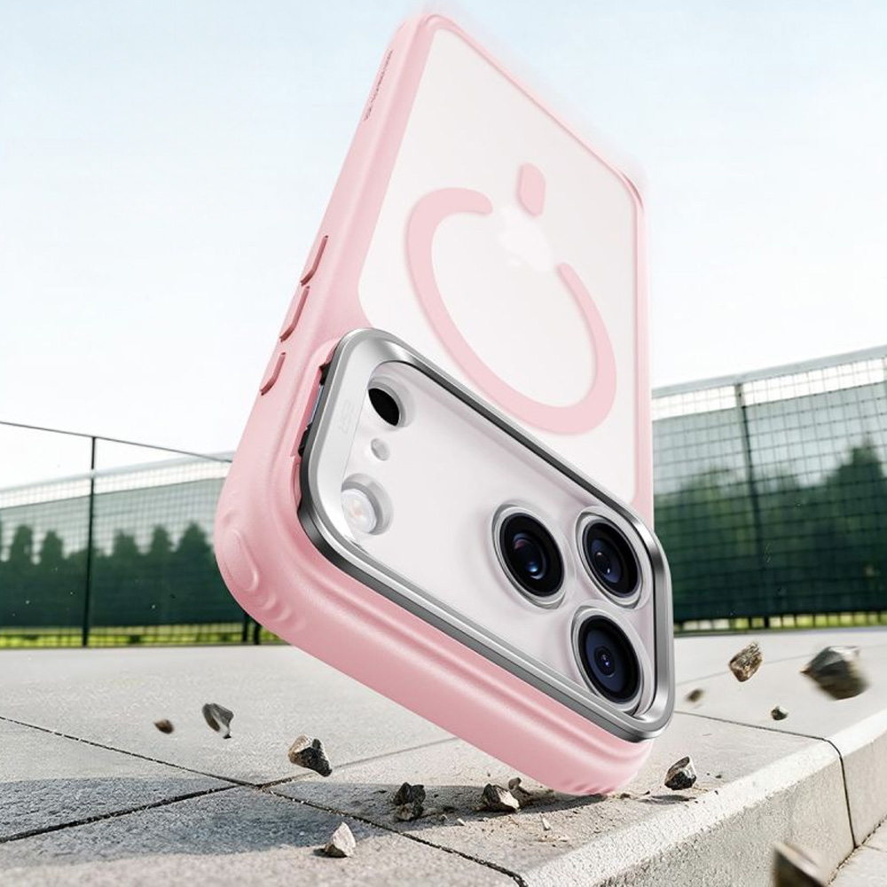 Etui ESR Classic Hybrid Kickstand do MagSafe do iPhone 18 Pro / 17 Pro, Frosted Bubblegum Pink (jasnoróżowo-przydymiony)