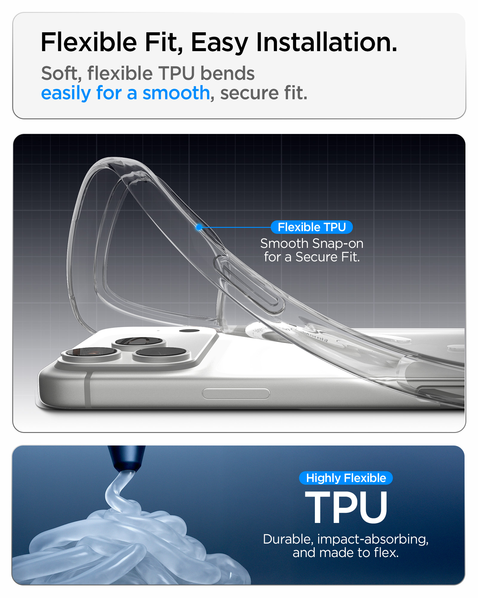 Etui Spigen Liquid Crystal Mag MagSafe do iPhone 18 Pro, Clear White (przezroczysty z białym pierścieniem magnetycznym)