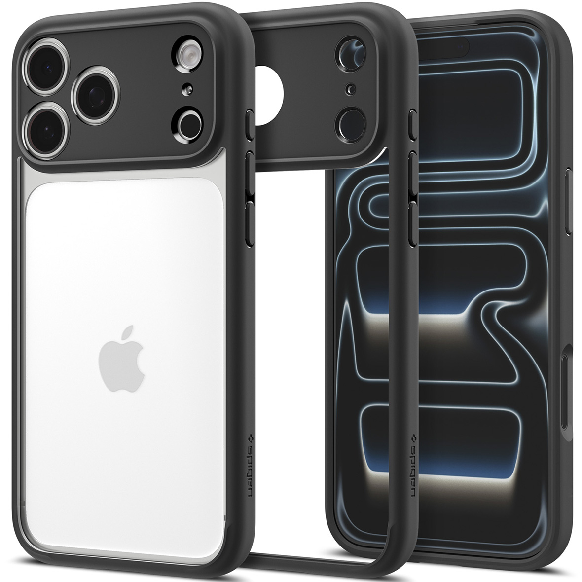 Etui Spigen Ultra Hybrid do iPhone 18 Pro, Matte Black (kolor etui: przezroczysty / kolor ramki: czarny)
