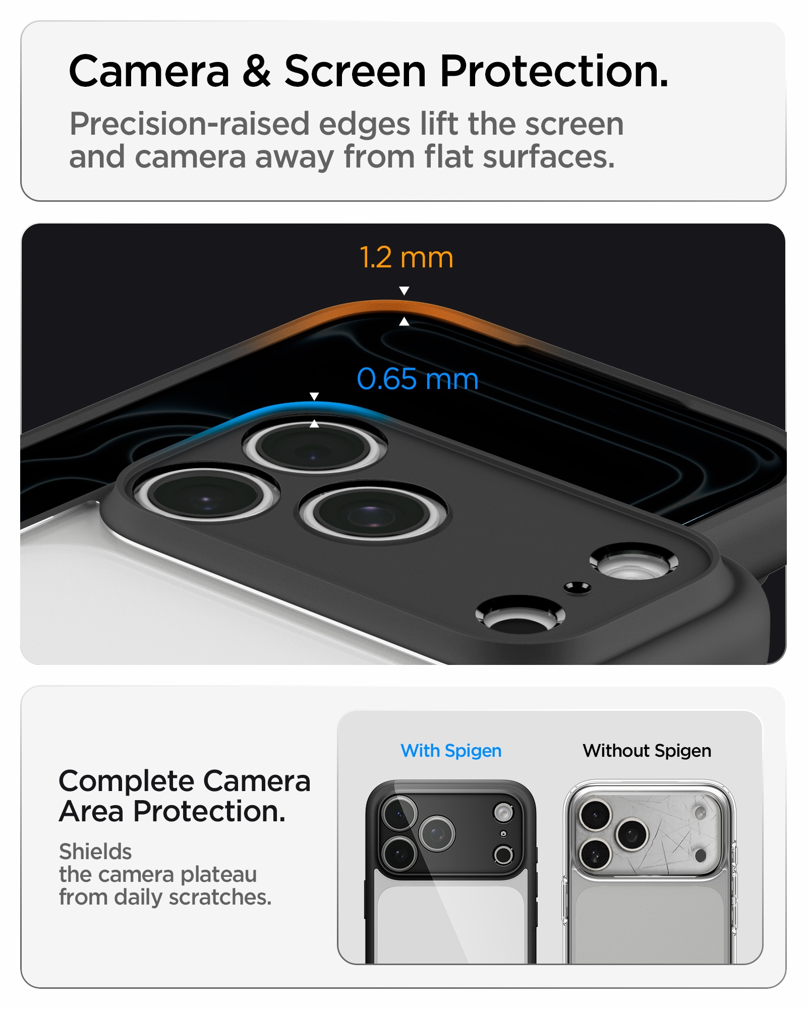 Etui Spigen Ultra Hybrid do iPhone 18 Pro, Matte Black (kolor etui: przezroczysty / kolor ramki: czarny)