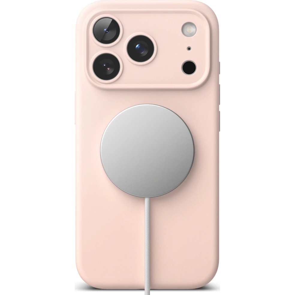 Etui Ringke Silicone Magnetic do iPhone 18 Pro / 17 Pro, Pink Sand (jasnoróżowe)