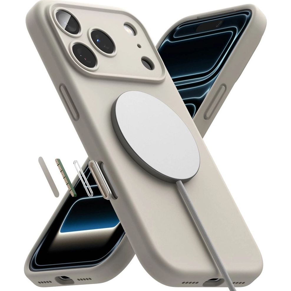 Etui Ringke Silicone Magnetic do iPhone 18 Pro Max / 17 Pro Max, Stone (beżowy)