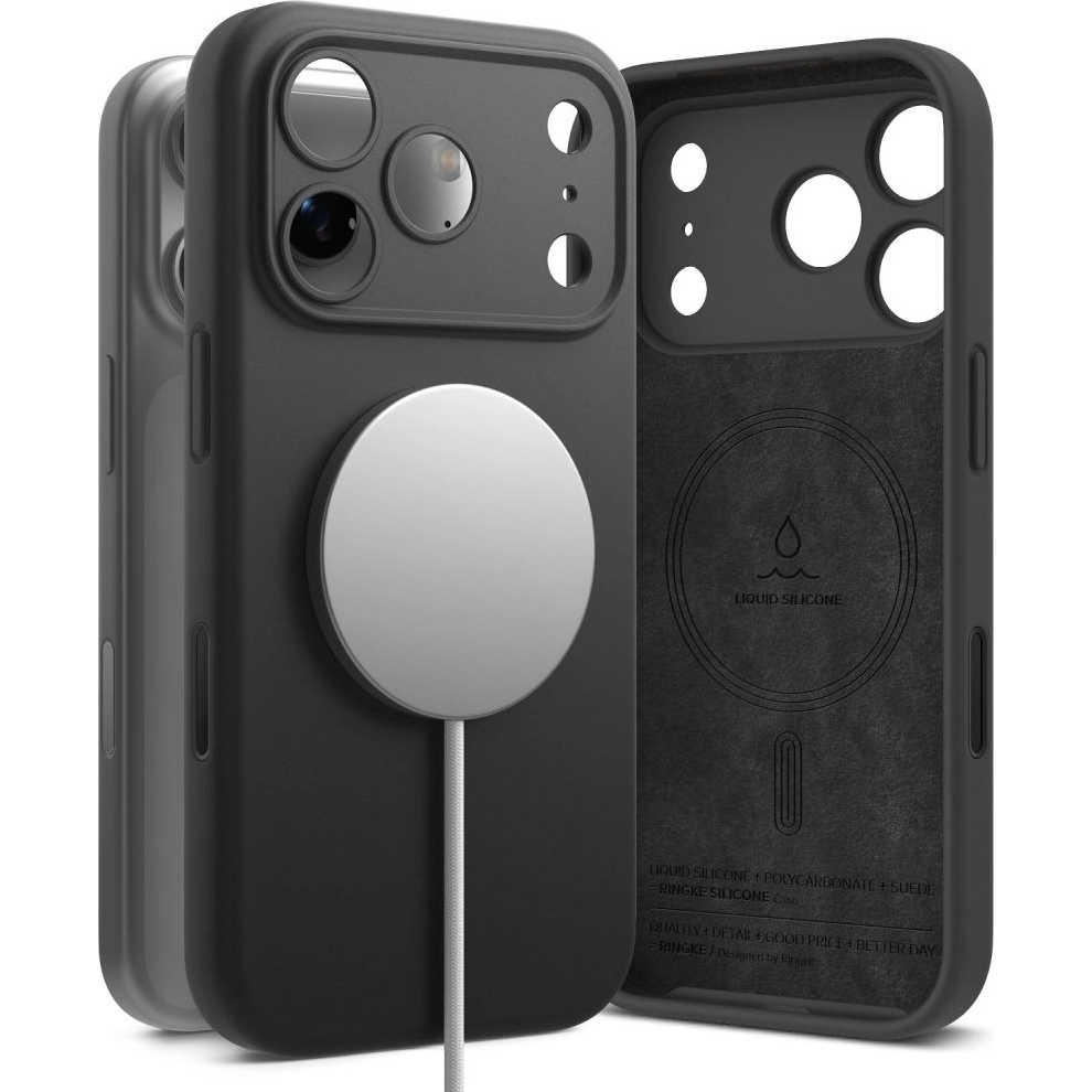 Etui Ringke Silicone Magnetic do iPhone 18 Pro Max / 17 Pro Max, Black (czarny)