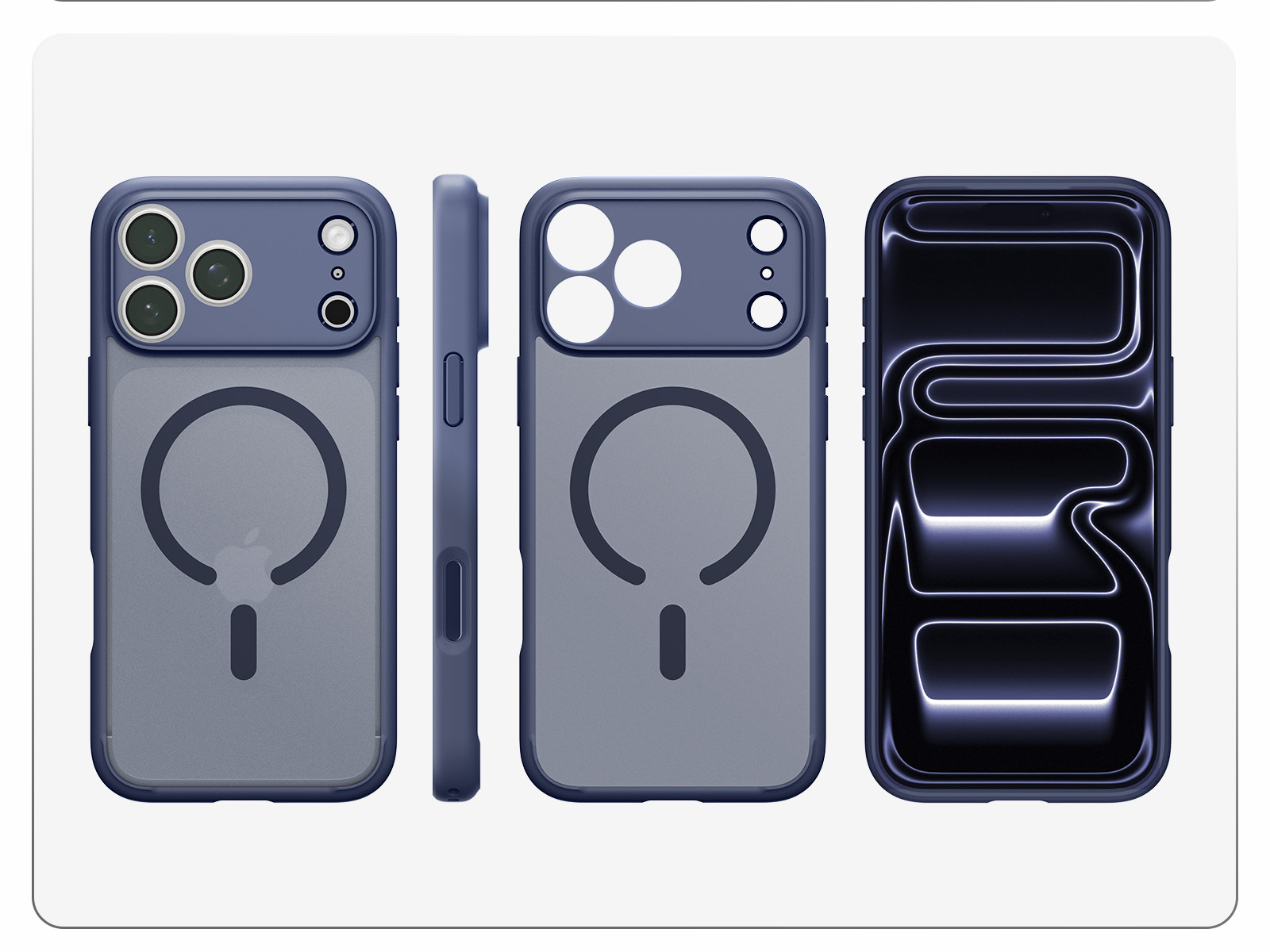 Etui Spigen Ultra Hybrid Mag z MagSafe do iPhone 18 Pro, Frost Deep Blue (półprzezroczysto-niebieski)