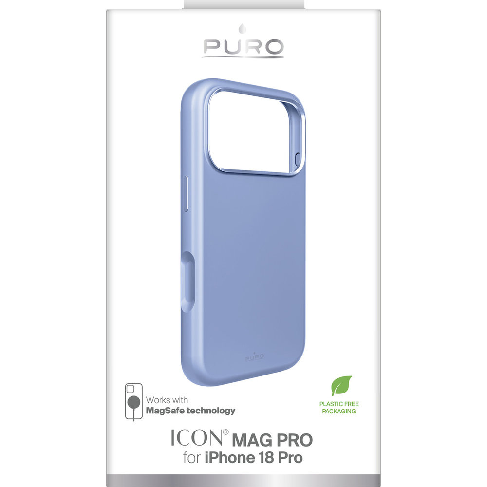 Etui Puro Icon Mag Pro do MagSafe do iPhone 18 Pro / 17 Pro, Light Blue (jasnoniebieski).