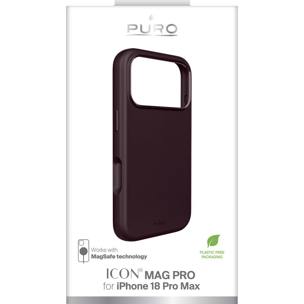 Etui Puro Icon Mag Pro do MagSafe do iPhone 18 Pro Max / 17 Pro Max, Bordaeux (burgundowy). 