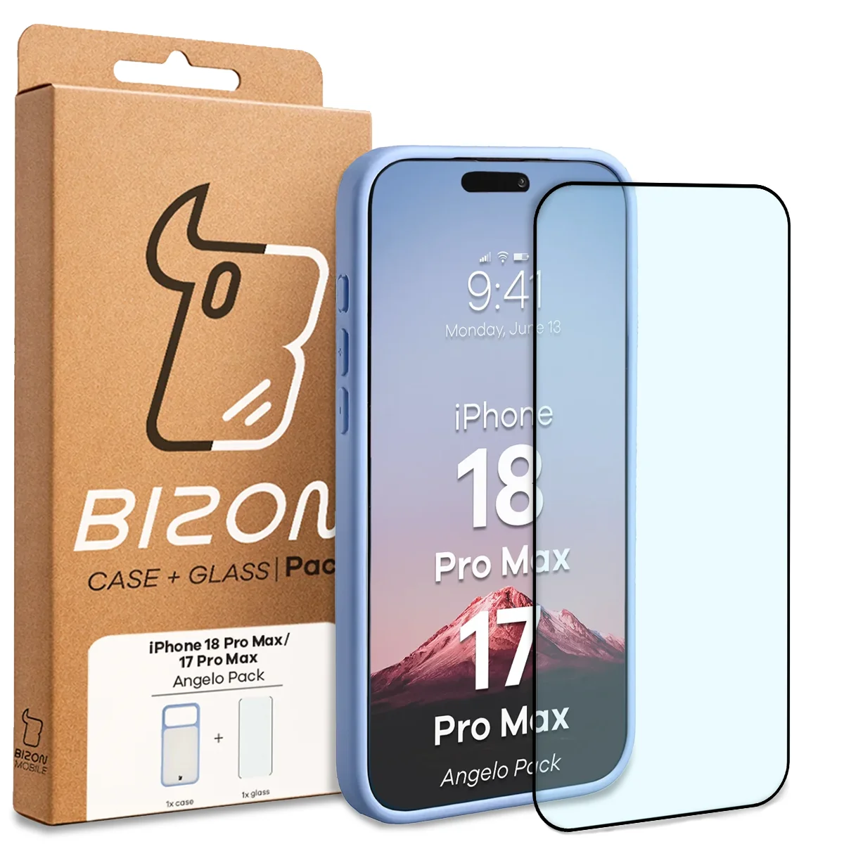 Krystalicznie przejrzysta szybka Bizon Glass Edge do iPhone 18 Pro Max / 17 Pro Max