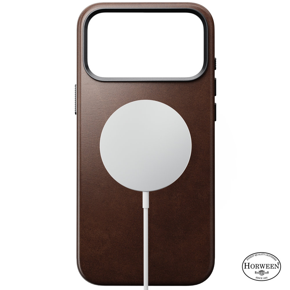 Nomad Traditional Leather Case Horween Series, magnesy MagSafe, łatwe ładowanie, precyzyjne wycięcia, Rustic Brown (rustykalny brązowy)