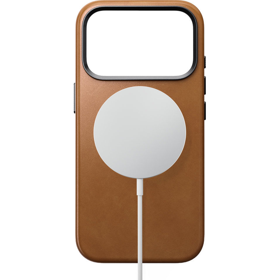 Nomad Traditional Leather Case, magnesy MagSafe, łatwe ładowanie, precyzyjne wycięcia, English Tan-c (jasnobrązowy)