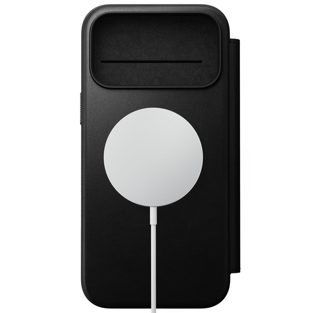 Etui z klapką Nomad Modern Leather Folio do MagSafe, do iPhone 18 Pro Max / 17 Pro Max, Black (czarny)