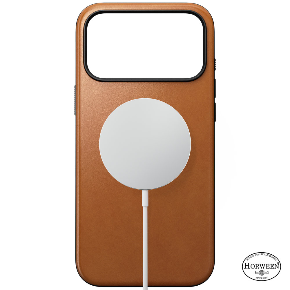 Skórzane etui Nomad Modern Leather Horween Series do MagSafe, do iPhone 18 Pro Max / 17 Pro Max, Saddle (jasnobrązowy)