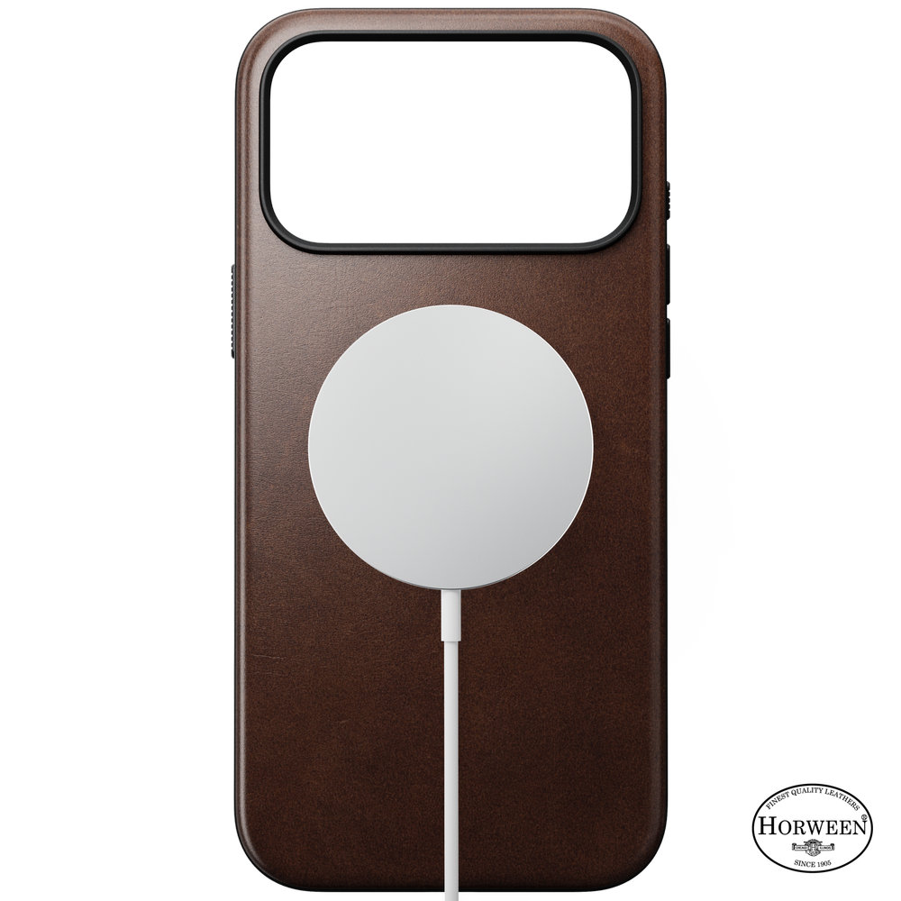 Skórzane etui Nomad Modern Leather Horween Series do MagSafe, do iPhone 18 Pro Max / 17 Pro Max, Rustic Brown (rustykalny brązowy)