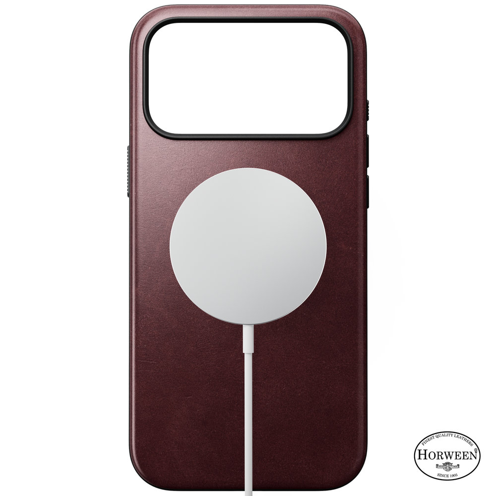 Skórzane etui Nomad Modern Leather Horween Series do MagSafe, do iPhone 18 Pro Max / 17 Pro Max, Burgundy Chromexcel (bordowy)