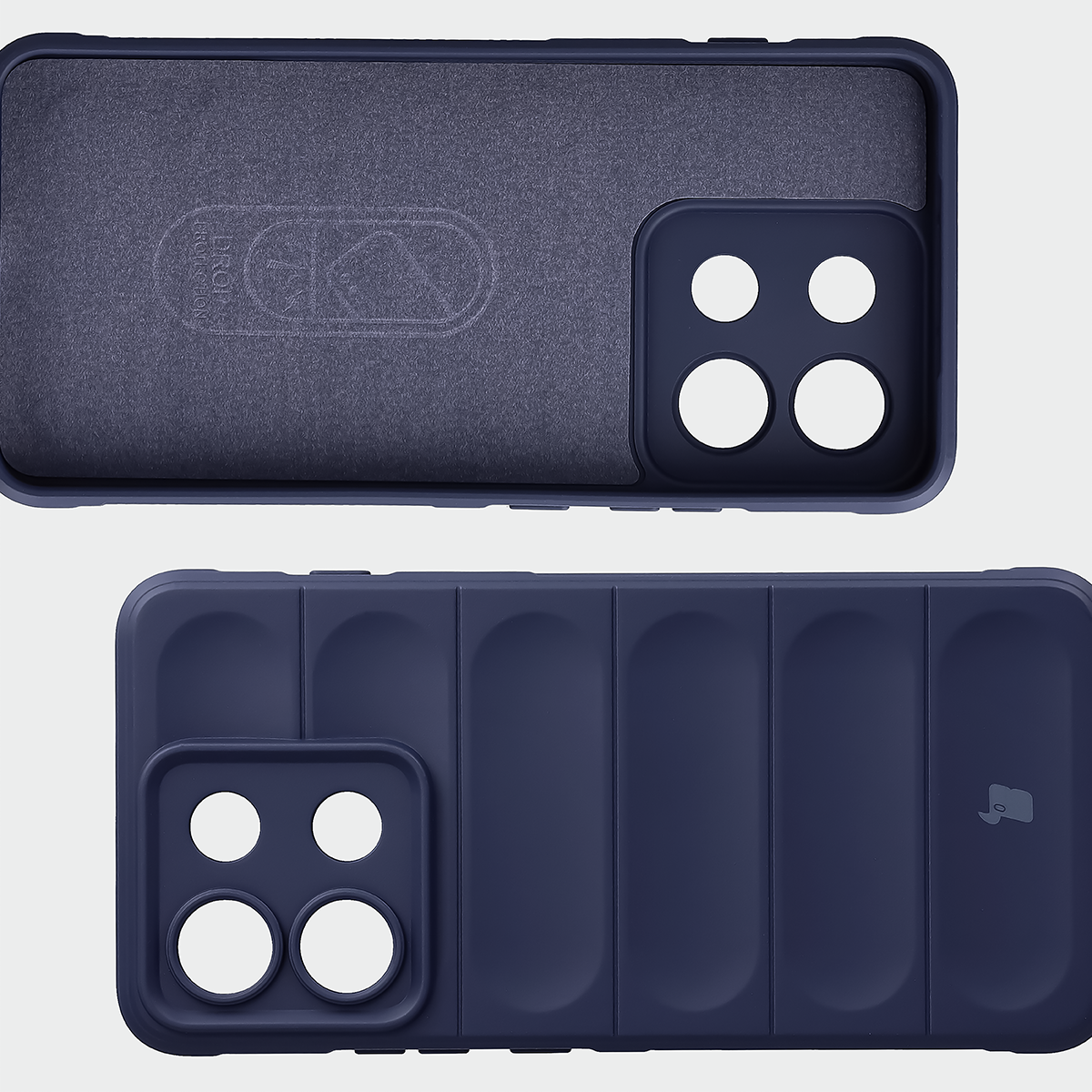 Wyściółka z mikrofibry, wyżłobienia na pleckach i wzmocnione narożniki w etui Bizon Case Tur do Motorola Edge 70 Max