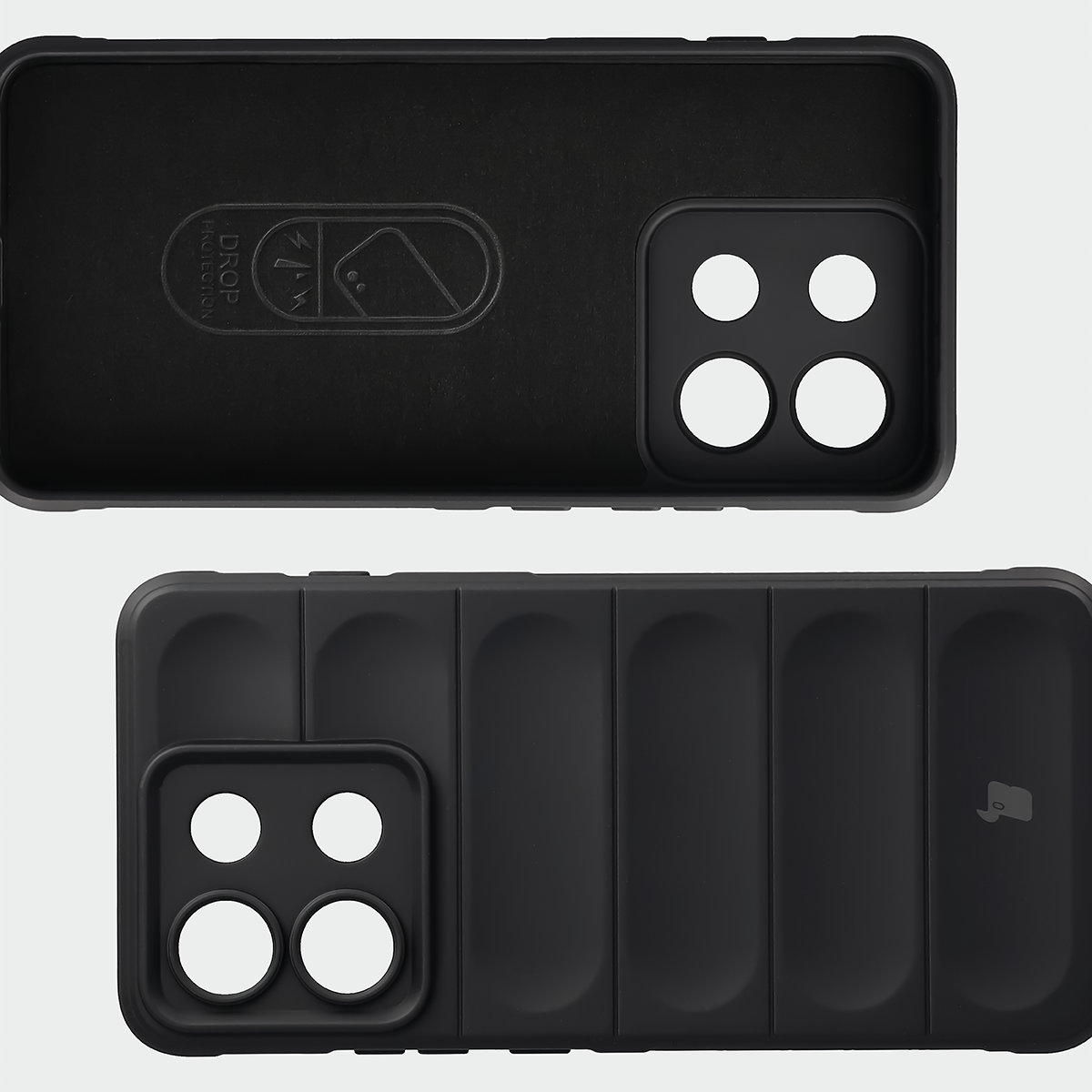 Wyściółka z mikrofibry, wyżłobienia na pleckach i wzmocnione narożniki w etui Bizon Case Tur do Motorola Edge 70 Max