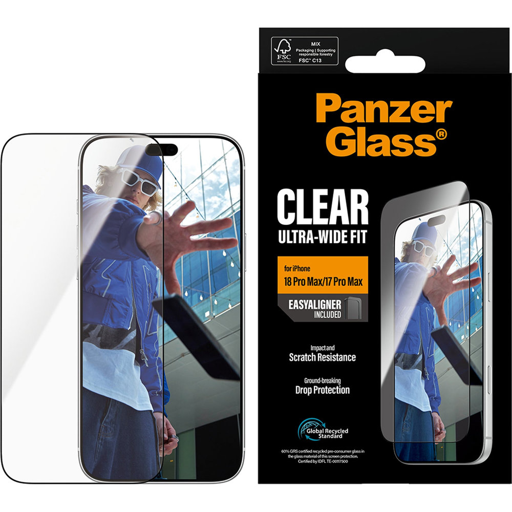 Szkło hartowane PanzerGlass Ultra-Wide Fit do iPhone 18 Pro Max / 17 Pro Max