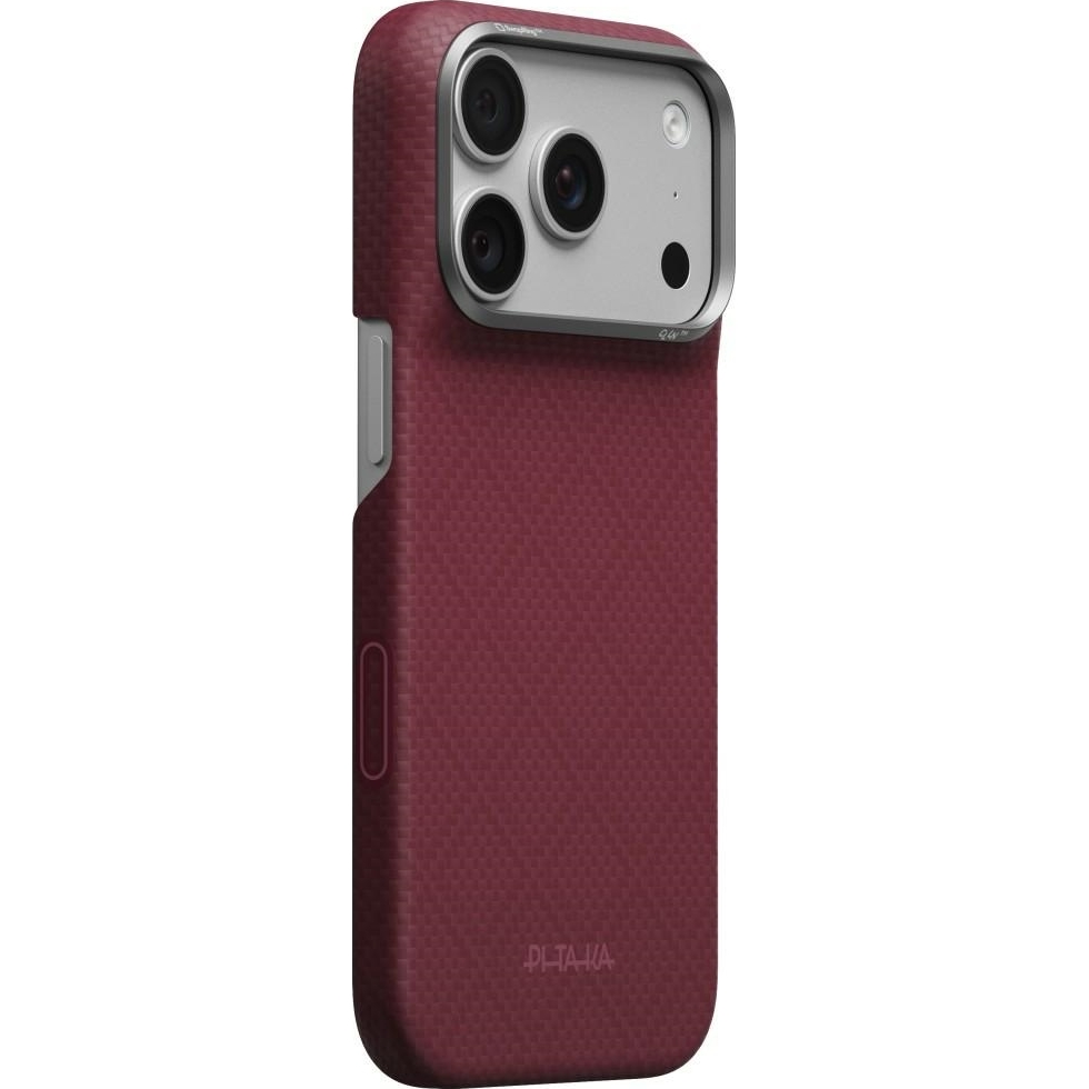 PITAKA Ultra-Slim Case, ochronny case lekki trwały solidny minimalistyczny elegancki smukły, Burgundy (burgundowy ze wzorem w romby)