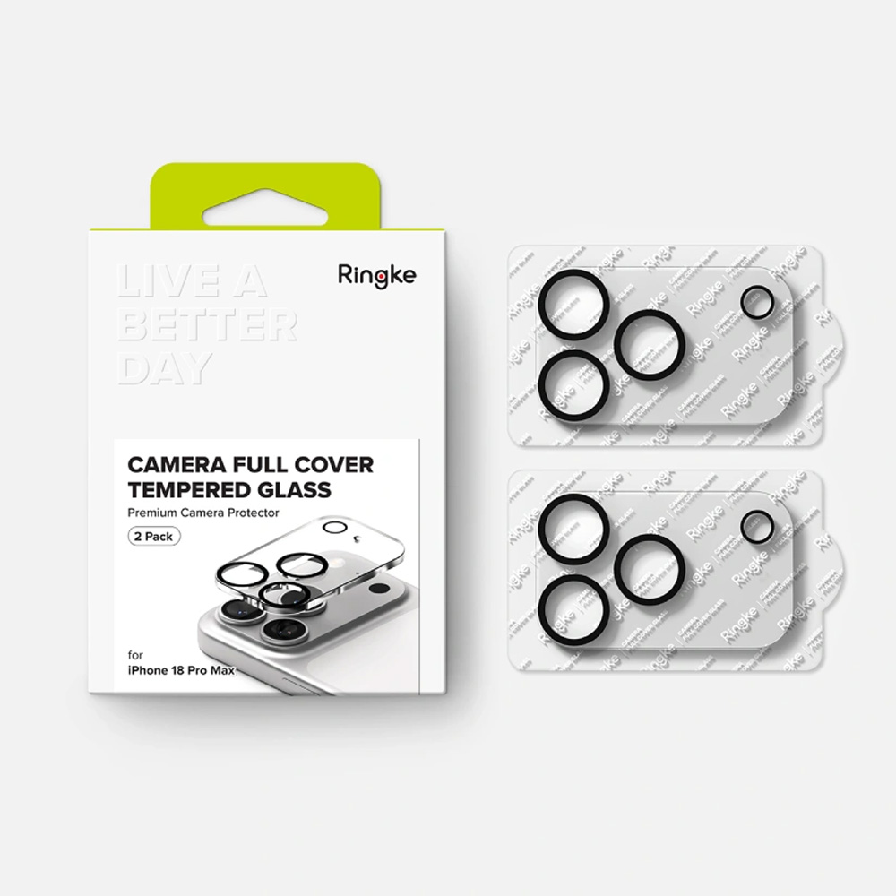 Nakładka na aparat dla iPhone 18 Pro Max, Ringke Camera Full Cover Glass Premium Camera Protector