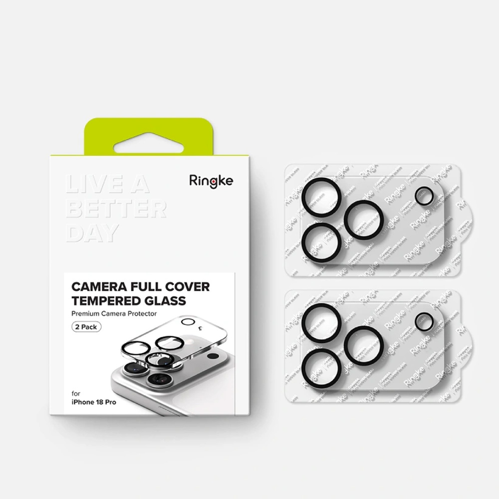 Nakładka na aparat dla iPhone 18 Pro, Ringke Camera Full Cover Glass Premium Camera Protector