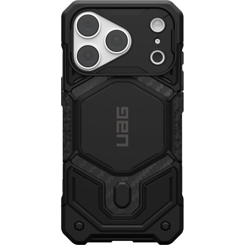 Etui pancerne Urban Armor Gear Monarch Pro Carbon Mag do MagSafe do iPhone 18 Pro / 17 Pro, Carbon Fiber (czarny)