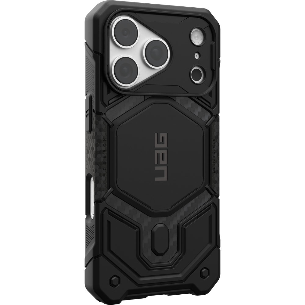 Etui pancerne Urban Armor Gear Monarch Pro Carbon Mag do MagSafe do iPhone 18 Pro / 17 Pro, Carbon Fiber (czarny)