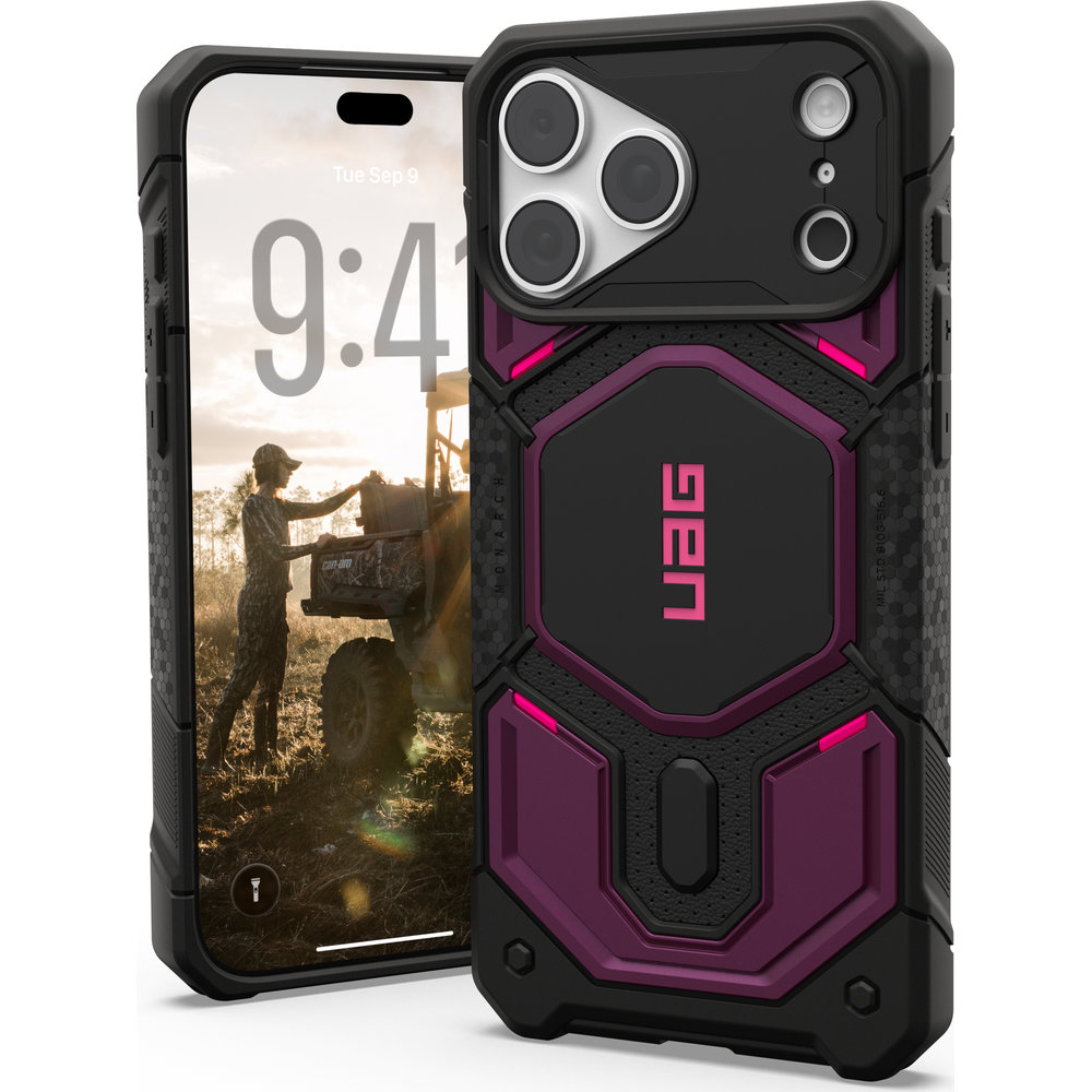 Etui pancerne Urban Armor Gear UAG Monarch Pro do MagSafe do iPhone 18 Pro Max / 17 Pro Max, Deep Purple Synth (fioletowo-czarny)