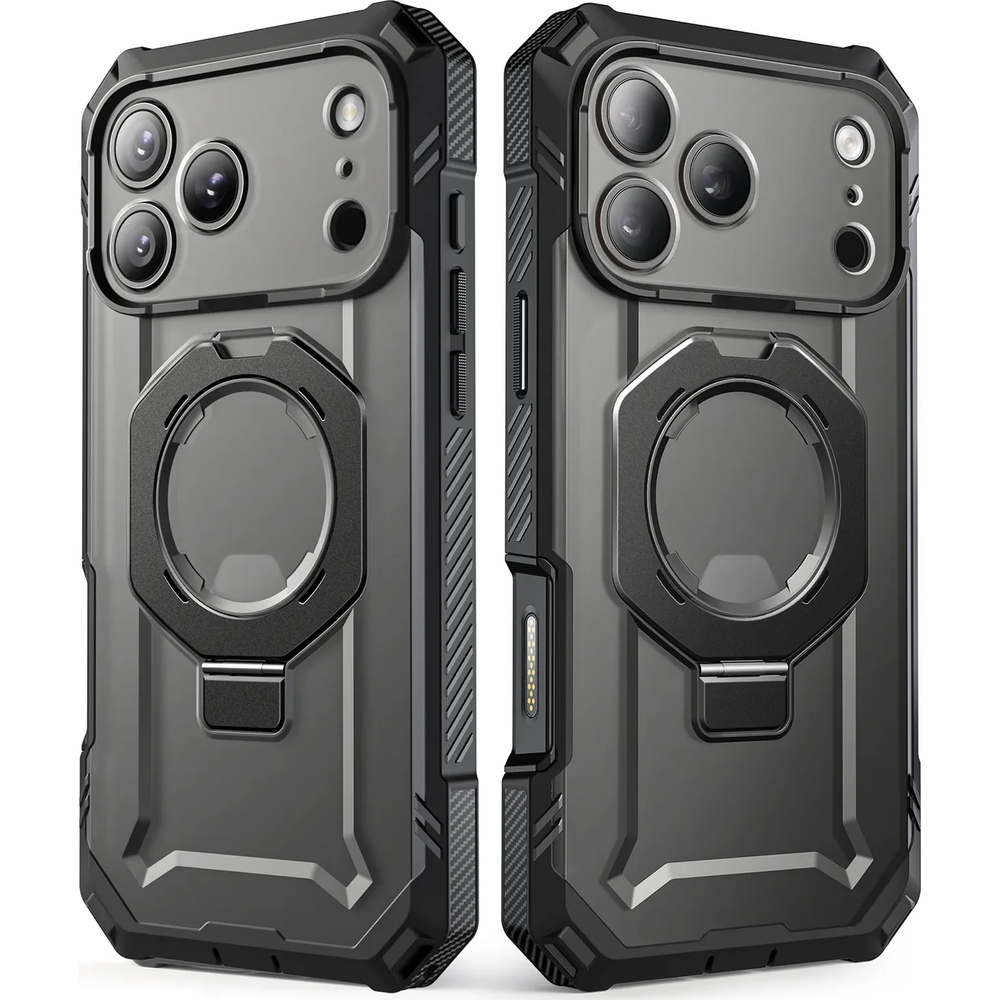 Etui pancerne Supcase UB Grip Pro Mag do MagSafe (CC) do iPhone 18 Pro / 17 Pro, Black (przezroczysto-czarny)