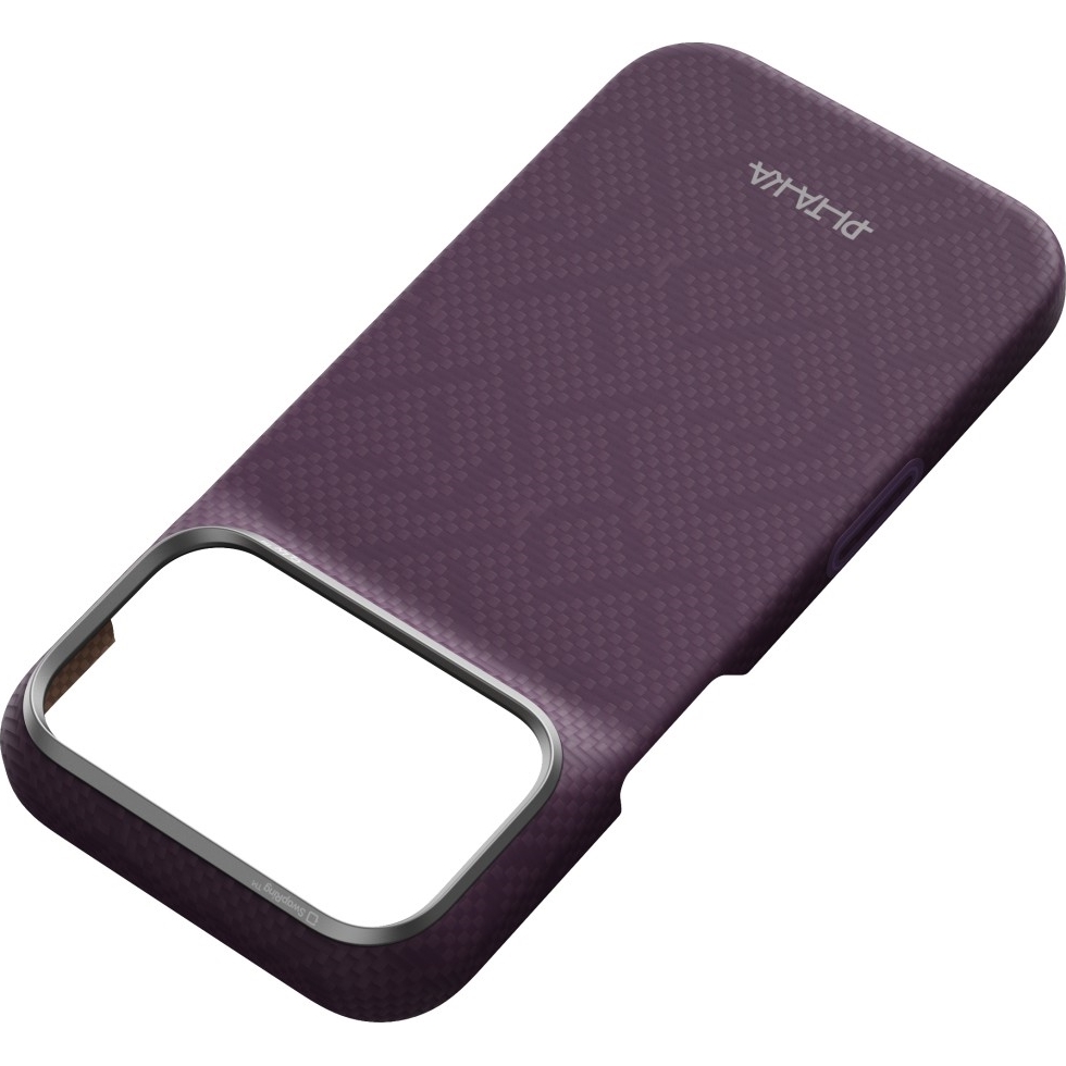 PITAKA Ultra-Slim Case, MagSafe kompatybilność ergonomiczny łatwy wygoda funkcjonalność, Charoite Purple (fioletowe z monogramem)