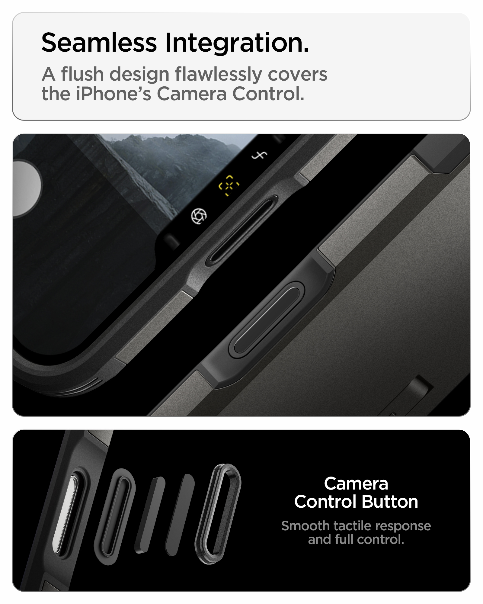 Etui z osłoną przycisku Spigen Tough Armor T Mag (CC) do MagSafe do iPhone 18 Pro Max, Gunmetal (szaro-czarny)