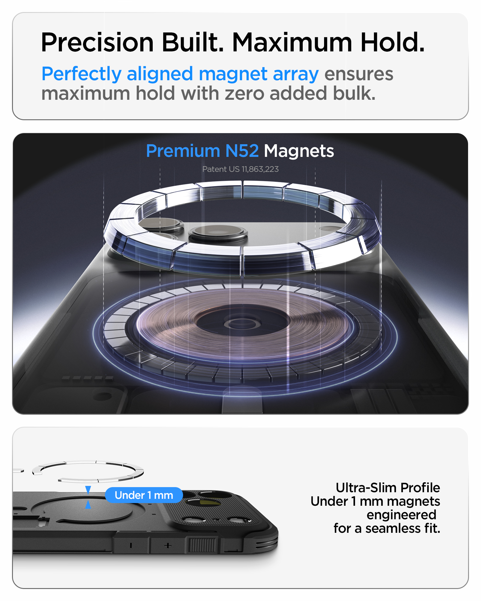 Etui z osłoną przycisku Spigen Tough Armor T Mag (CC) do MagSafe do iPhone 18 Pro Max, Black (czarny)